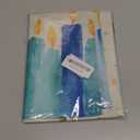 Artoid Mode Watercolor Candle Happy Hanukkah Table Runner, Menorah Chanukah Holiday Kitchen Dining Table Decoration for Indoor Outdoor Home Party Decor 13 x 36 Inch (Blue)