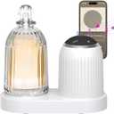 Essential Oil Diffuser with Bluetooth Speaker & Glass Essential Oil Diffuser with 7 Colors Lights Changing, Auto-Off Feature for Large Room Home Office 300ml