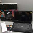 17.5" Portable DVD Player with 15.6" Large HD Screen, 6 Hours Rechargeable Battery, Support USB/SD Card/Sync TV and Multiple Disc Formats, High Volume Speaker, Black