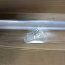32" Chrome Framed Shower Door Replacement Drip Rail with Vinyl Sweep Door Water Deflector, Applied Mounting Tape and Screws (32Inch)