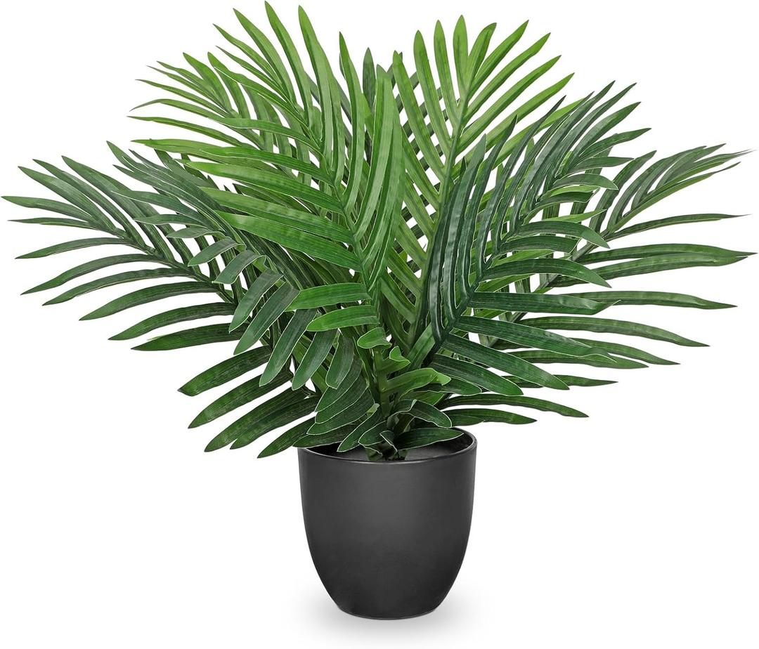 DILATATA 17 Artificial Palm Tree Indoor Palm Plant Faux Potted Plants Indoor Fake Tropical Palm Tree Silk Plants for Home Office Decor