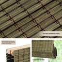 LazBlinds No Drill Cordless Bamboo Roman Shades, 29.5" W 64" H, Driftwood