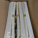 SHUNYILONG Foldable Rolling Storage Cart with Doors & Clear Windows, Stackable Plastic Bins for Clothes Organization (Stripe  2 Clear & 1 Yellow, 3 Tier  14.7" D x 9.2" W x 25.9" H)