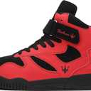 FZUU Men's Fashion High Top Leather Street Sneakers Sports Casual Shoes, Size 10