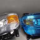 for 2014-2019 GMC Sierra Headlight Assembly 2014-2018 Sierra 1500 | 2015-2019 Sierra 2500/3500 Base/Denali/SLE/SLT Chrome Housing Amber Reflector Replacement Pair