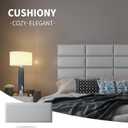 Art3d Peel and Stick Headboard for Full and Queen in Grey, Pack of 9 Panels Sized 9.84" x 23.62", 3D Soundproof Wall Panels, Upholstered Wall Panel