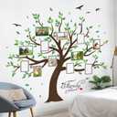 decalmile Large Family Tree Wall Decals DIY Photo Frame Tree Wall Stickers Bedroom Living Room Sofa TV Background Wall Decor