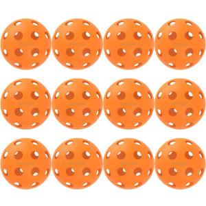 Pro-Grade 40-Hole Outdoor Pickleball Balls - Pro-Player Tested with Wind-Resistant Design, Built for Durability & Precision for Competitive Play (12, Yellow)