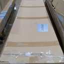 FREDBECK 42X84(Double 21x84) Bifold Door Bi-fold Barn Doors White Double with 46" Hardware Track Kit Included,Solid MDF with Water-Proof PVC Surface for Closet,Assembly Required