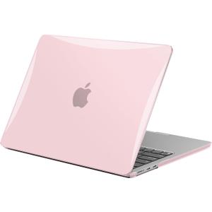 EooCoo Case Compatible with MacBook Air 13 inch M5 2026-2022 M4 M3 M2 A3449 A3240 A3113 A2681, Crystal Hard Shell Scratch Resistant Protective Cover Compatible for MacBook Air 13.6 inch Case, Pink