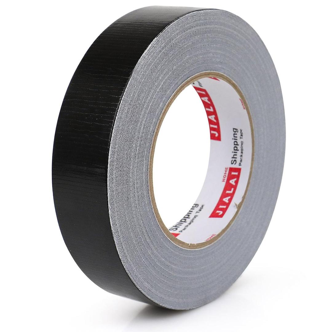Black Duct Tape, 1 inch x 60 yds, HeavyDuty, Flexible, No Residue, All-Weather Waterproof Tape, UV Resistant for Crafts & Home Improvement