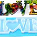 FineInno Large Letter Molds for Resin, Love Word Sign Silicone Mold for Epoxy Resin,DIY Crafts, Making Cake, Party Home Decor (Love Silicone Mold C)
