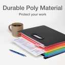 Pendaflex 7-Pocket Expanding File, with Customizable Colored Tabs, Black File Organizer, Portable Expanding File, Accordion File Organizer (52401)