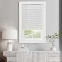 Cordless Light Filtering Mini Blind - 54 Inch Width and 64 Inch Length, 1" Slat Size - Pearl White - Cordless GII Morningstar Horizontal Windows Blinds for Interior by Achim Home Decor