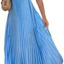 Hotheart Womens Sexy Wrappped Chest Sleeveless Solid Color Crimping Loose Hem Dress Casual Dress, Small