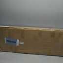 Storage Ottoman Bench, 43.3" Oval Upholstered Ottoman Foot Rest Foldable Boucle End of Bed Storage Bench for Living Room, Entryway, Black