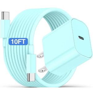 Phone 17 Charger Fast Charging, 45W Super Fast USB C Chargers Block with 10ft Type C Cord for Phone 17/17 Pro/17 Pro Max/Air/16 15 Pro Max Plus,iPad, Galaxy，Green