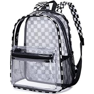 Amazon.com | BTOOP Clear Mini Backpack for Stadium Events 12x12x6 Small Transparent Backpacks Plastic See Through Clear Bag for Concerts Work Festival Security Travel | Casual Daypacks