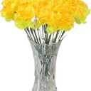 JPORSHU 10Pcs Artificial Flowers Carnation Flower,Silk Carnations Flower Bouquets, for Wedding, Home Office Garden Decoration, Table Centerpieces, Floral Arrangements (Yellow)