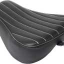 Motorcycle Driver Rider Solo Seat Cushion For Harley Sportster Forty Eight XL1200 883 72 48, Black Vertical bar