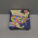 Puzzles for Kids Ages 4-6, 2-in-1 Kids Puzzle with US Map and Puppy, 70 Piece Round Large Floor Puzzles