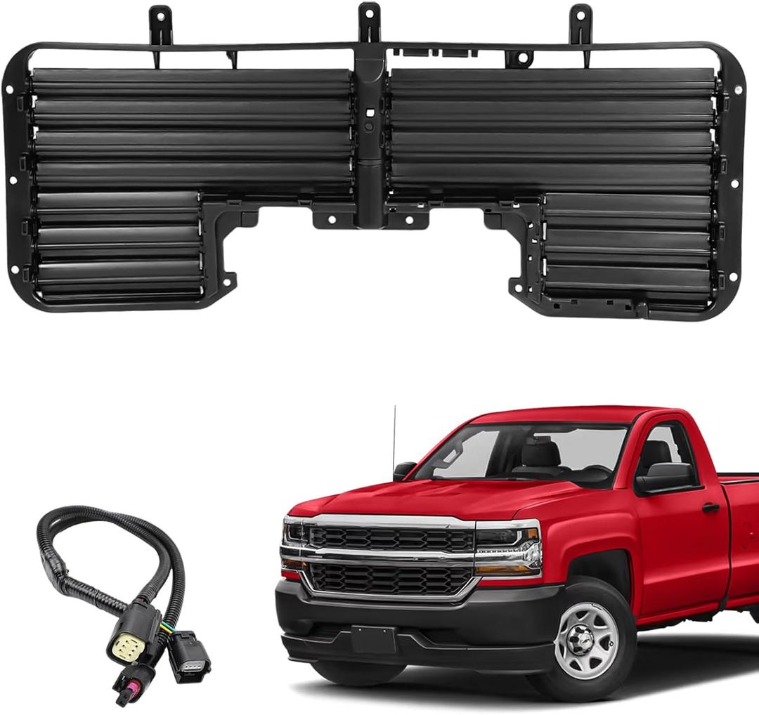 Active Grille Shutter 84363184 Compatible with 2017-2019 Chevy Silverado 1500 Sierra 1500,OE# 84363184/ GM1206119 without Motor