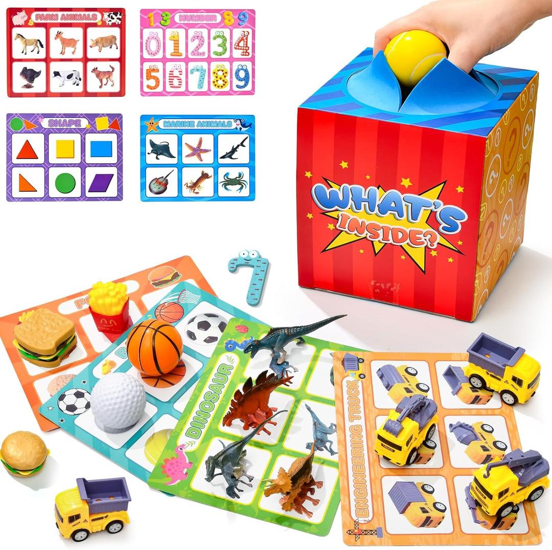 Golray Sorting Toys for Toddlers with Mystery Box, Educational Sorting Games with 8 Themes and 52 Matching Pieces for Preschool & Home Learning, Speech Therapy Toys, Montessori Gift for Kids Ages 35