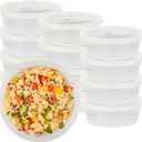 Restaurantware-Asporto 8 Ounce Deli Containers With Lids, 100 Microwavable Round Soup Containers - Clear Plastic Lids Included, Do Not Contain BPA, Clear Plastic Soup Containers, Disposable