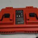 Lenoya 18V Rapid Charger Replacement for Milwaukee M18 Battery Charger Station 2Ports 48-59-1802 48-59-1812 Compatible with M-18 48-11-1850 48-11-1840 48-11-30 48-11-20