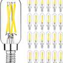 Mlambert 8 Pack Dimmable T6 LED Bulbs,4W Equal 40W e12 Candelabra Bulb 5000K,Clear 4W E12 Edison Light Bulb for Chandelier 