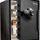 SentrySafe Black Fireproof Waterproof Floor Safe with Dial Combination Lock for Home or Office, 2.05 Cubic Feet