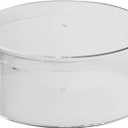 Hammont Round Acrylic Storage Boxes - Candy Gift Containers - Clear Flower Vase - Hair Accessory Organizer - Small Plastic Display Container | 5.25"x2.25" (8 Pack)