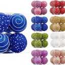 Royal Blue Christmas Ball Ornaments, Christmas Ball Decorations Shatterproof Plastic Hanging Pearl Balls for Holiday Party(90mm/3.54", 9ct)