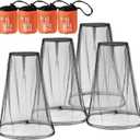 HESTYA 4 Pack Mosquito Bug Net Mesh for Head Mosquito Head Net Face Neck Fly Netting Hood from Insect Bugs Gnats for Outdoor (Black)