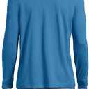 Lands' End Men's Super-T Mock Turtleneck (Blue, L)