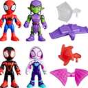 SPIDEY AND HIS AMAZING FRIENDS Marvel Web-Slinging Adventure Set, 3-Inch-Scale (7.6 cm) Action Figure Set, Spider-Man Toys for Kids Ages 3+