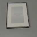 MIMOSA MOMENTS 5x7 Photo Frame with Mat, 7x9 Metal Shadow Box Frame (Silver), Tabletop Display Picture Frame, Thin Metal Border, Perfect for Home Decor, Wedding & Family Photos