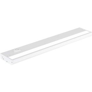 LED Under Cabinet Lighting Hardwired - 3CCT 18 Inch White Finish - Undercabinet Lights for Kitchen - Linkable Undercounter Dimmable Plug in Light or Hard Wired - Under Counter Fixture Direct Wire