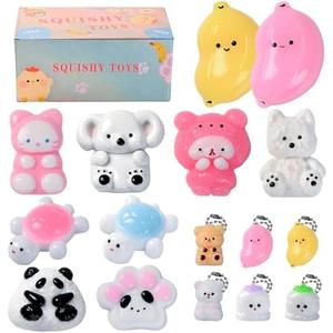 Pack Taba Squishy Toys Kit, Mochi Squishies Fidget Toys for Sensory Stress Relief, Birthday Party Favors for Kids, Classroom Goodie Bag Fillers, Pinata Stuffers for Boys Girls