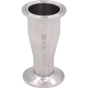 DERNORD Sanitary Fitting Reducer Fitting SUS304 Tri Clamp Ferrule Style 3" Tube OD to 1-1/ 2" Tube OD
