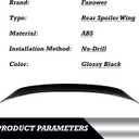 AR-Style Rear Spoiler Fit for Lexus is-Series Sedan 4DR 2014-2020