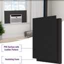 Mxclimate Full Surround Window AC Insulation Foam Side Panels for Air Conditioner Units, 48'' Width Indoor Window Seal Kit Cover, Winter and Summer,Black