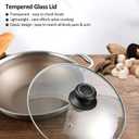 10 Inch Pan Lid 10" Tempered Glass Lid for Frying Pan, Skillets, Pans, Pots and Wok, Heat Resistant Handle