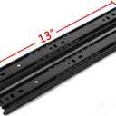 Drawer Slides 13 Inch Ball Bearing Full Extension 3 Section Slide Track Mounting Drawer Runners Slider for Cabinet Home Furniture, 2 Pack (Black 13 Inch)