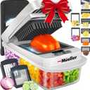 Mueller The Real Original Pro Chopper since 2013 Vegetable Chopper Mandoline Slicer, 8 Blade Food Veggie Chopper Onion Vegetable Cutter with Container, Kitchen Gadgets & Essentials, (10 in 1) (Gray)