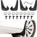 4PCS Car Mud Flaps, Black Mud Flaps Splash Guards, Front Rear Mud Flaps Splash Guards, No Drilling Mudguards Fenders Car Exterior Accessories Universal for Most Cars, Sedan Vehicle
