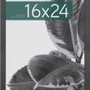 MCS Studio Gallery 16x24 Poster Frame Black Woodgrain Engineered Wood, Vertical & Horizontal Wall Hanging Large Picture Frame for Photos, Posters & Art Prints (1-Pack)