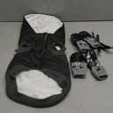 Winter Dog Coat Warm and Cat Boots Shoes Socks Waterproof Puppy Jacket Small Dog Booties Paw Protectors Stylish Hooded Coat for Puppy(Black,L)