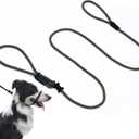 Multifunctional Figure 8 Padded Head Halter Walking Training Leather Stopper Slip Lead Dog Rope Leash Muzzle (Army Green M)