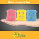 2 x 3-Pack Toast-Shaped Kitchen Dish Scrub Sponges, Temperature Controlled Colorful Non-Scratch Dual-Sided Cleaning Pads, Multipurpose Premium Cleaning Sponges for Kitchen, Bathroom & Household Use